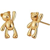 Ornaland Bear Earrings for Women Cute Bear Earrings Animal Fashion Studs Earrings Jewelry for Birthday Mother's Day Gifts
