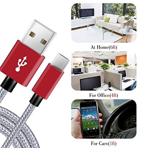 USB-Type-C-CableCovery-USB-C-Cable-4-Pack-1x1ft2x4ft-1x6ft-Nylon-Braided-USB-C-to-USB-A-Charger-Cord-USB-20-for-Samsung-Note-8Galaxy-S8Apple-New-Macbook-Nexus-6P-5XGoogle-PixelLG-G5-G6