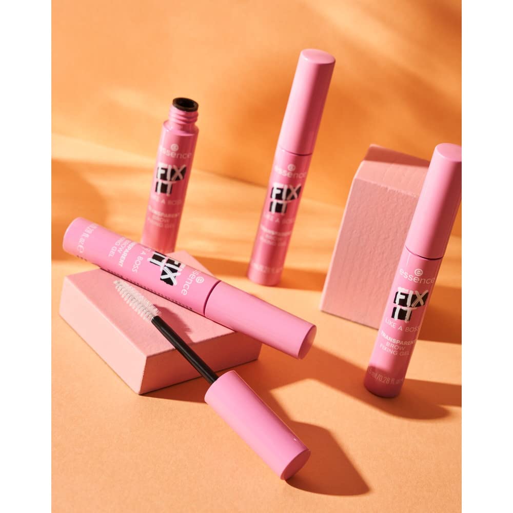 essence | Fix It Like A Boss Transparent Brow Fixing Gel | Long Lasting, Fast Drying Brow Sculpting Gel | Free from Oil, Parabens, & Microplastic Particles | Vegan & Cruelty Free