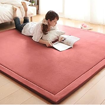 Amazon De Kooco 2 Cm Dick Coral Fleece Matte Teppich 180 200