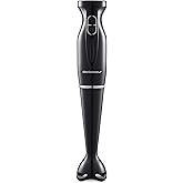 Elite Gourmet EHB3201 Immersion Hand Blender 300 Watts 2 Speed Mixing with Detachable Blades, Detachable Wand Stick Mixer, Sm