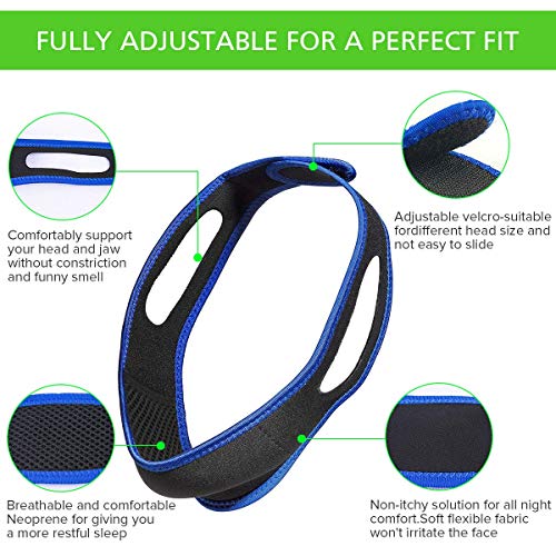 image for AD Snoring Anti Snoring Chin Strap - Premium Snore Stopper Guard for a