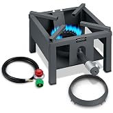 Concord Professional Single Cyclone Wok Burner with Stand. Up to 100,000 BTU. Great for Home Brewing, Wok Stir Fry, Turkey, Etc. (13")