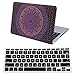HDE Plastic Hard Shell Case and Keyboard Cover for MacBook Air 11 Inch (Models: A1370/A1465), Mandala Purple Orange