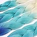 GX Beauty 4Pcs/Lot Ombre Jumbo Braiding HaiBraid Hair Extensions 24 Inch Synthetic Crochet Braids Hair for Women(White/Lake Blue/Royal Blue)