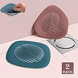 Hair Catch Shower Drain Hair Trap Shower Hair Drain Catcher Silicone Bathtub Drain Cover Hair Stopper Universal Home Drain Protector Tub Drain Filter Hair Cather Strainer for Bathroom Kitchen, 2 PCS