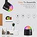 Party Lights Disco Ball, 5W RGBWP LED Magic Crystal Rotating 7 Colors Mini Strobe Light DJ Lighting Sound Activated Stage Lights for Christmas Home Party Supplies