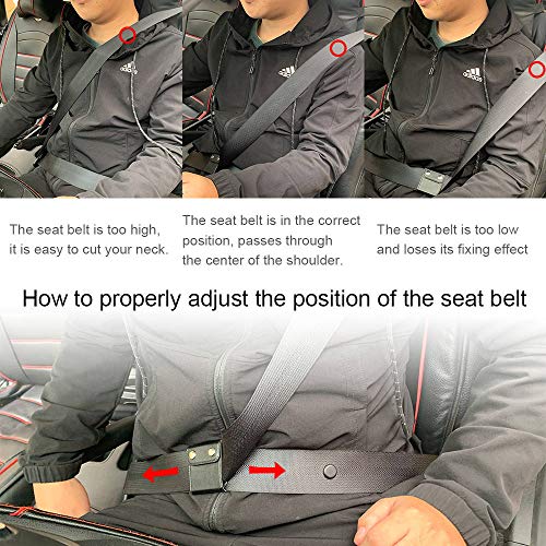 ILIVABLE Seatbelt Adjuster, Comfort Universal Auto Shoulder Neck Strap Positioner Clips, Vehicle