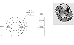 AZSSMUK Double Split Clamp-On Shaft Collars of