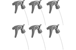 Nanoskin 6-Pack Chemical Resistant Trigger Sprayer – Grey, 9 1/4" | High Output Spray Bottle, Adjustable Nozzle, Durable Construction, Ergonomic Design for Car Detailing, Cleaning, and Industrial Use