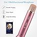 Wireless Microphone Karaoke, Portable Karaoke Player with Bluetooth Speaker for Home KTV Singing Support IOS Apple Iphone Ipad Android Smartphone PC (Pink)