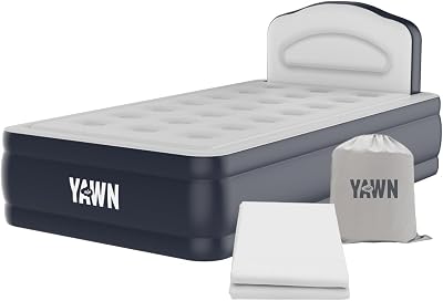 YAWN AIR Deluxe Self-Inflating Airbed with Fitted Sheet - Single Size UK