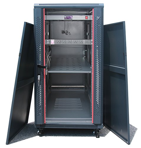 22U 39" Deep 19" IT Free Standing Server Rack Cabinet Enclosure + Bonus Free !!