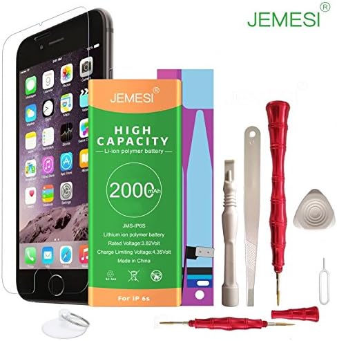 Battery With Repair Tool Kits &amp; Instructions for Model IP 6S - Full 2000 mAh 0 Cycle [365 DAYS Warranty]