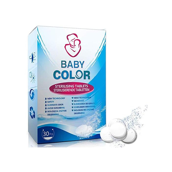 Cleaning Tablets, Denture Wash Tablets Used to Dentures, Menstrual Cups, Baby Milk Bottles and Toys Pack of 30