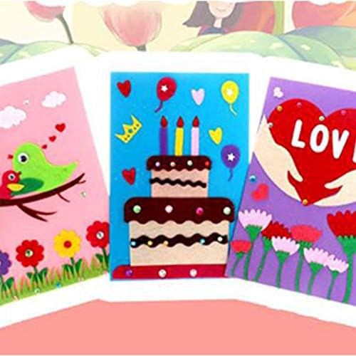 Ruikey 子供用手作りdiyグリーティングカード バレンタインデーカード メッセージカード 誕生日カード 結婚記念日の招待状 ありがとう手紙と封筒 B07yq32f 円