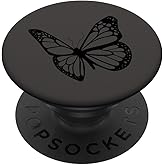 Black Gray Butterfly PopSockets Adhesive PopGrip