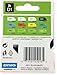 Dymo D1 Standard Tape Cartridge, 1/2in x 23ft, Black on White Tape Cartridge, Pack of 6