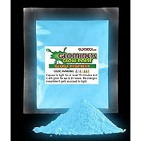 Glominex AD235, 1 Oz, Blue Glow Pigment, Glow in The Dark Paint Pigment, Glowing Paint Powder, Glow Paint Pigment, Glow Party Supplies, Glow Body Paint for Concerts, Rave and Night Parties