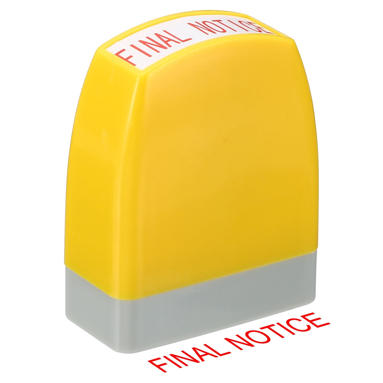 PATIKIL Final Notice Stamp Self Inking, Red Ink Office Stamps Pre Inked Message Stamp Refillable Business Stamp, Yellow