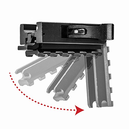 Lion Gears Tactical QD Folding Adaptor for Any Rail Mounted Accessories Such As Grip Pod, Grid Light