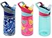 Contigo 14oz Autospout Striker Kids Water Bottle, Electric Blue Camo, Cherry Blossom Bird & Aqua Float (3 Pack)