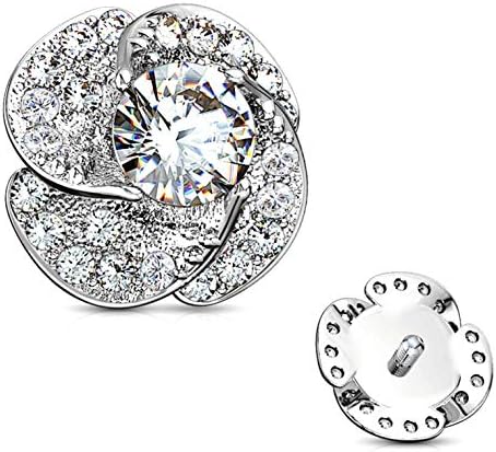 BYB Jewelry Rose Blossom Surgical Steel Dermal Anchor Top