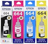 EPSON Original Refill Ink Set (T6641 T6642 T6643 T6644) for L100 L110 L120 L200 L210 L300 L350 L355 L550 L555