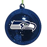 Team Sports America Seattle Seahawks Mercury Glass Ball Ornament