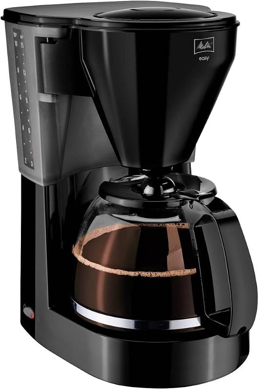 Easy II 1023-02 - Cafetera de goteo con jarra de vidrio y portafiltros aptos para lavavajillas, cafetera de filtro antigoteo, máquina de café para hasta 10 tazas, 1,25 L, negro — foto 1 de 2