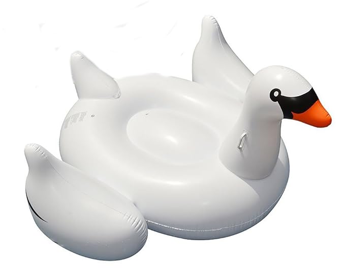 title=Tante Tina- Cigno gonfiabile gigante cavalcabile galleggiante- bianco