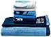 Star Wars Classic Saga Blue/White Bath Towel, Hand Towel & Washcloth 8 Piece Set (Official Star Wars Product)