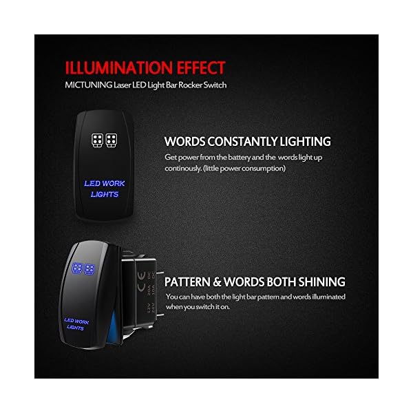 MicTuning-MIC-LSL1-Laser-On-Off-Rocker-Switch-with-Jumper-Wire-5-LED-Work-Light-Pin20-Amp12V
