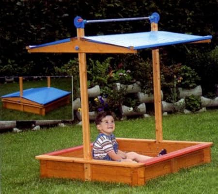 exaco maxi sandbox with protective canopy