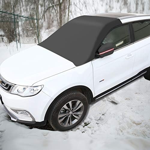 Car Windshield Snow Ice Cover for Cars Trucks Vans SUVs - Keeps Your Car Off Snow Ice Frost Large