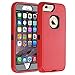 Co-Goldguard Case for iPhone 6s Plus/6 Plus,Heavy Duty [No Screen Protector] 3 in 1 Cover with Screen Bumper Shell for iPhone 6+/6s+ 5.5 inch,Red/Black