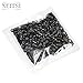 Neitsi 5mm Silicone Lined Micro Rings Links Beads Linkies for I Bonded Tipped Hair Extensions (500pcs, Black)