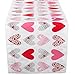 DII Valentine's Day Table Top Collection, Table Runner, 14x72, Hearts Collage