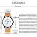 STARKING Top Brand Luxury Mens Chronograph Wrist Watch TM0913 Leather Watch Men Casual Style Fashion Minimal Waterproof Watches Scratch Proof Male
