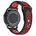 Compatible with Galaxy Watch 46mm Bands,Gear S3 Bands 22mm Silicone Breathable Replacement Strap for Samsung Galaxy Watch 46mm Band Gear S3 Frontier Smart Watch(Black-red)