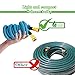 Gada Garden Hose -Expandable Water Hoses Set 8-Way Spray Nozzle - STRONG Lightweight Coil Flex, Collapsible Flexible Expanding Three LAYER Latex in Pocket (50ft)