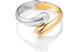 Joya Love Chunky Gold Cuff Bangle Bracelets For Women Statement Minimalist Thick Gold Hinge Wrist Cuff Bracelets For Women Trendy Jewelry