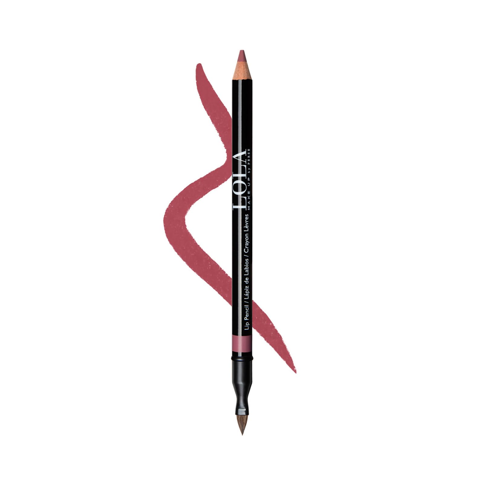 LOLA Make Up by Perse Lip Pencil – Smooth Precision Lip Liner with Jojoba Oil – Defines, Conditions & Prevents Feathering – Built-In Lip Brush – Paraben-Free, Cruelty-Free – [002-Petal]