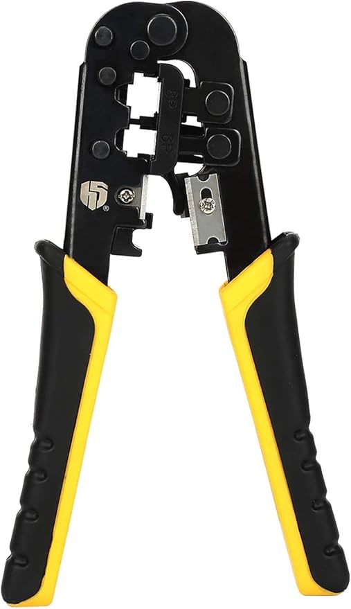 HS DualModular Network Cable Cutting Stripping Crimper, Cat 5 Stripper