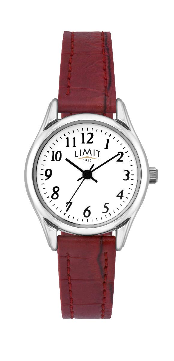 Limit Ladies Analogue Quartz Watch with Red Strap and White Dial 60203