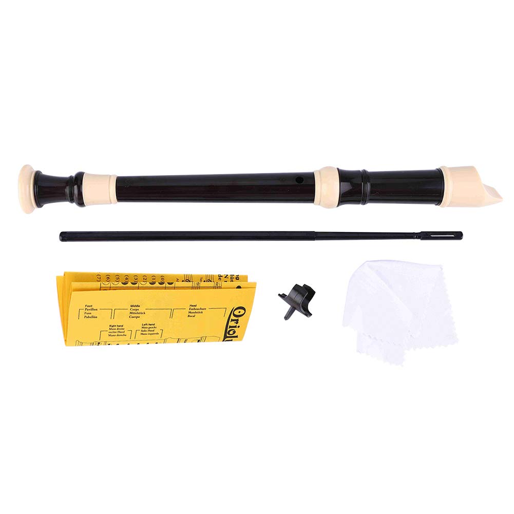 8-hole Descant Recorder, 8 Hole Key Of C ABS Soprano Recorder British/German Style Musical Instrument With Cleaning Tool
