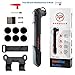 BeSpoke Cycling Gear Mini Bike Pump & Puncture Repair Kit - Dual Nozzle fits All Valve Types - Compact & Lightweight - attaches Easily to Bike Frame - Pumps All Bicycle tire Tubes (Presta & Schrader)