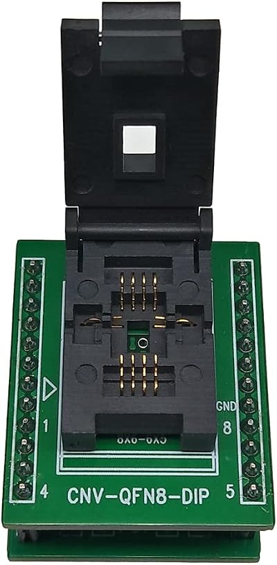 Hopbucan QFN8 DFN8 WSON8 Programming Socket 1.27mm IC 6x8mm ZIF Test Adapter