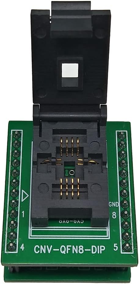 Hopbucan QFN8 DFN8 WSON8 Programming Socket 1.27mm IC 6x8mm ZIF Test Adapter