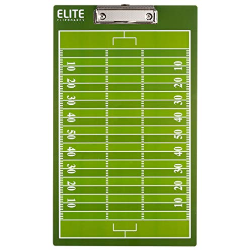 Elite Clipboards Dry Erase Football Coaches Clipboard | Double-Sided Football Marker Board